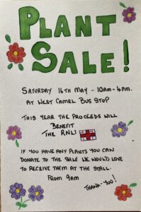 Saturday 16th May at West Camel Bus Stop 10am-4pm